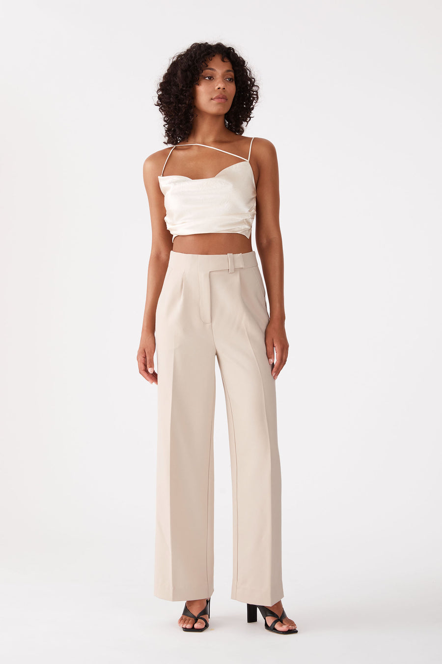 San Sloane Chantal Wide Leg Pant Ecru