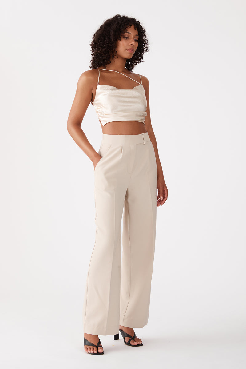 San Sloane Chantal Wide Leg Pant Ecru