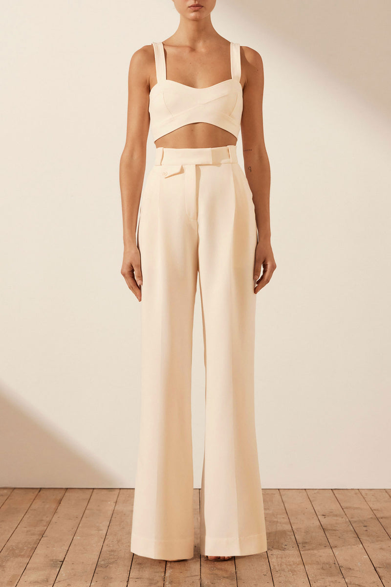 Shona Joy Irena High Waisted Tailored Wide Leg Pant